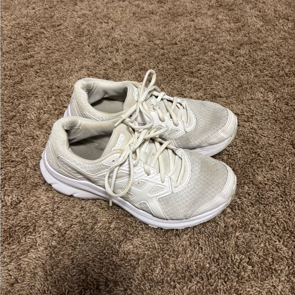 White Asics Running Shoes